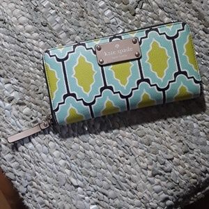 Turquoise, green, navy Kate Spade Wallet